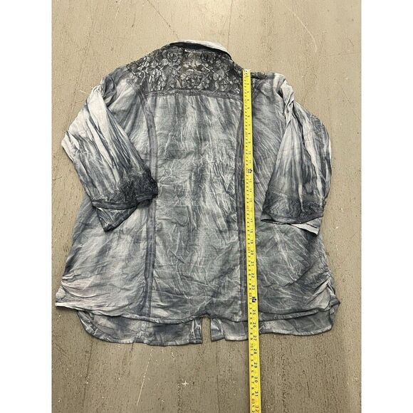 Parsley & Sage‎ Size XL Women's Long Boho Gray Blouse Casual Chic Tunic Flowy - Picture 6 of 11